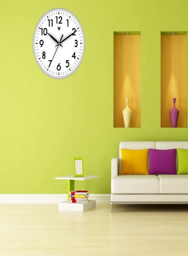ART PLUS STORE متجر آرت بلس، ساعة حائط ديكورية للمنزل والمكتب، ساعة حائط لغرفة المعيشة، ساعات حائط أنيقة لتزيين الجدران، ساعات ديكور (فضية) - Image 4